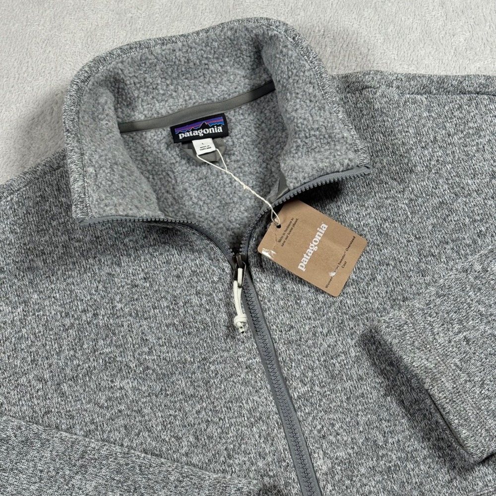 Patagonia Better Sweater Oversized Coat Birch White Gray Full Zip Jacket Large